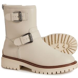 MIA FLORENCE WATER RESISTANT LEATHER BUCKLE LUG BOOTS